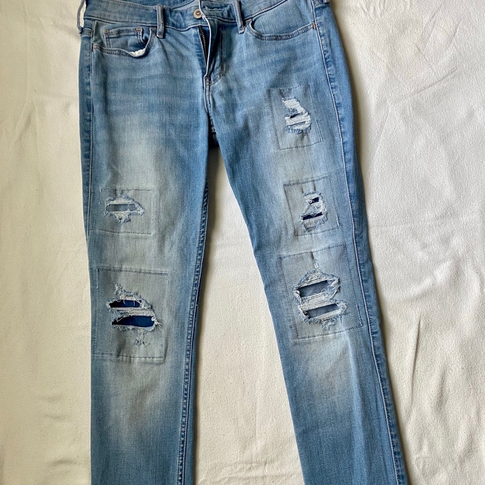 Hollister patched jeans